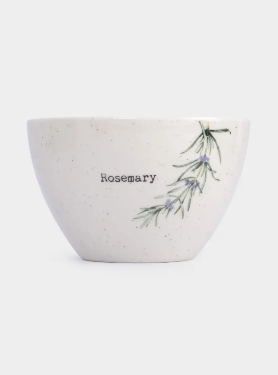 Салатник, 14х8 см, 730 мл, фарфор N, белый, в крапинку, Розмарин, Herbarium new, image-2