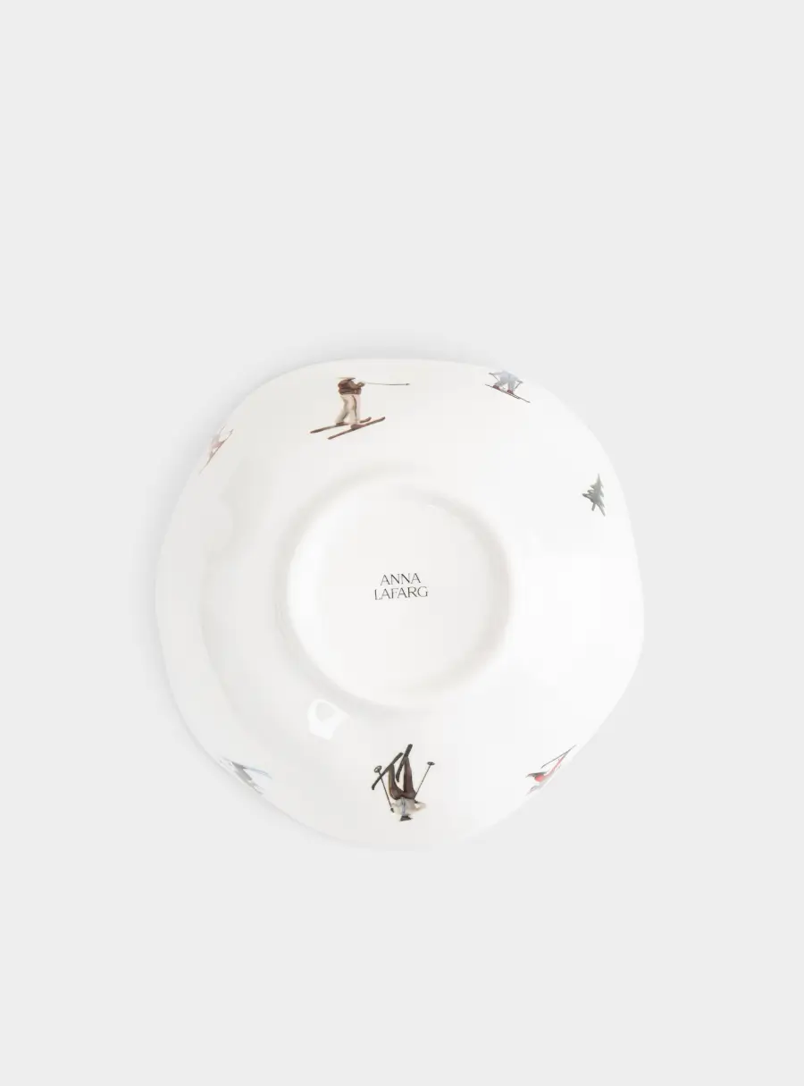 Салатник, 15x5 см, 380 мл, керамика D, белый, Лыжники, Skier, image-5