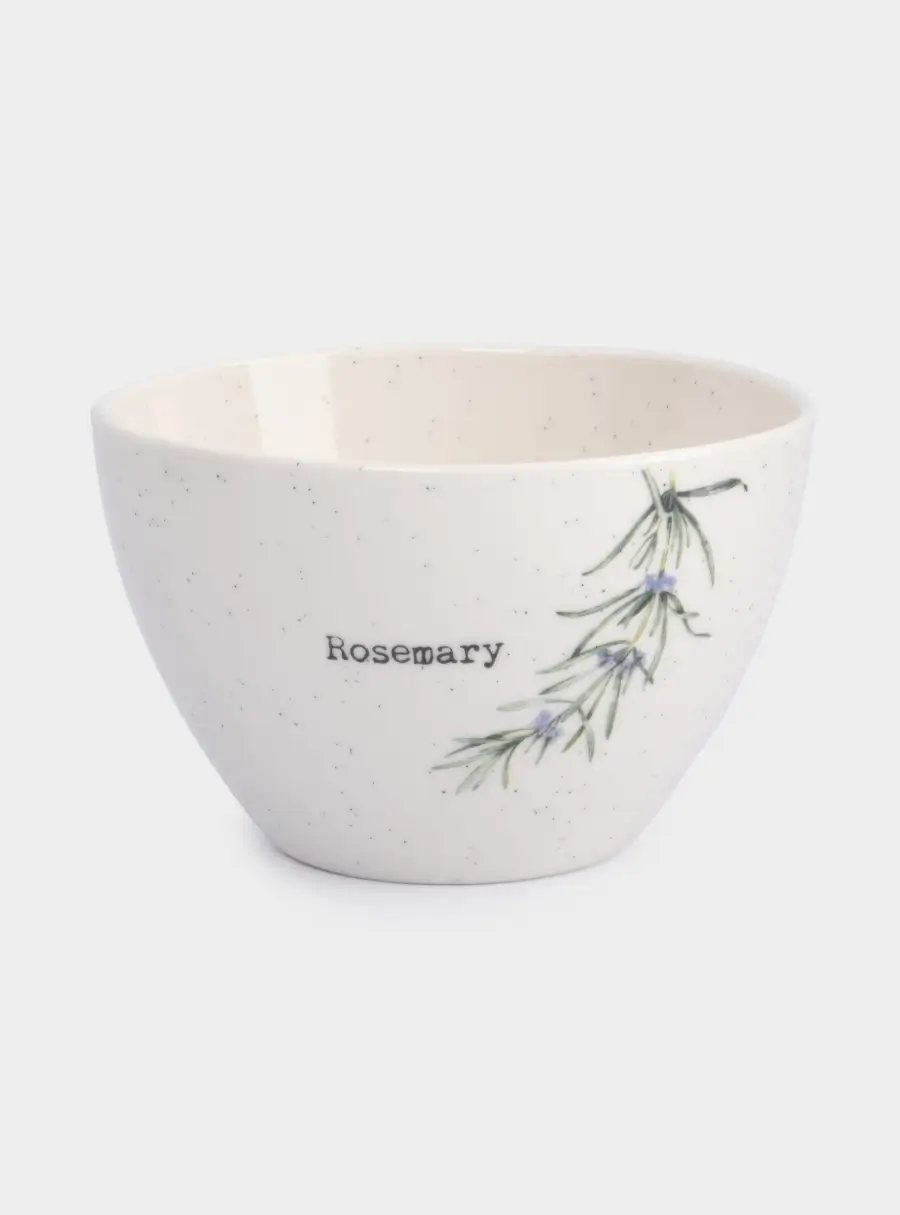 Салатник, 14х8 см, 730 мл, фарфор N, белый, в крапинку, Розмарин, Herbarium new, image-1