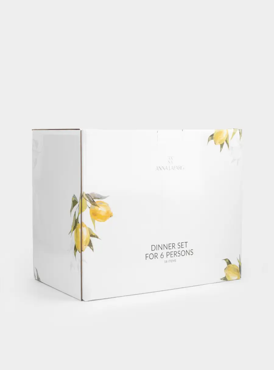 Сервиз обеденный, 6 перс, 18 пр, фарфор P, белый, Лимоны, Palermo, image-10