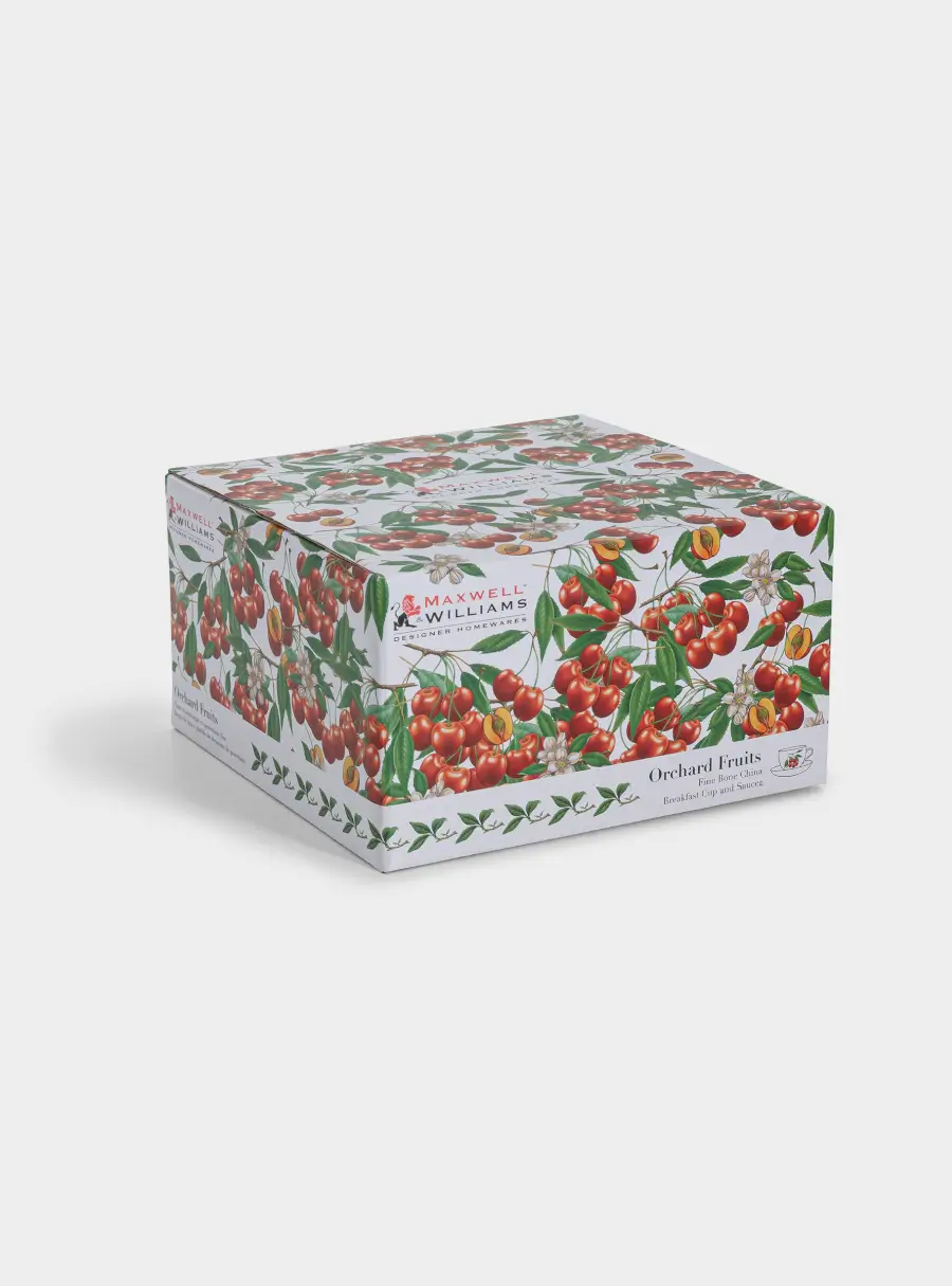 Чашка с блюдцем, 480 мл, Вишня, image-7