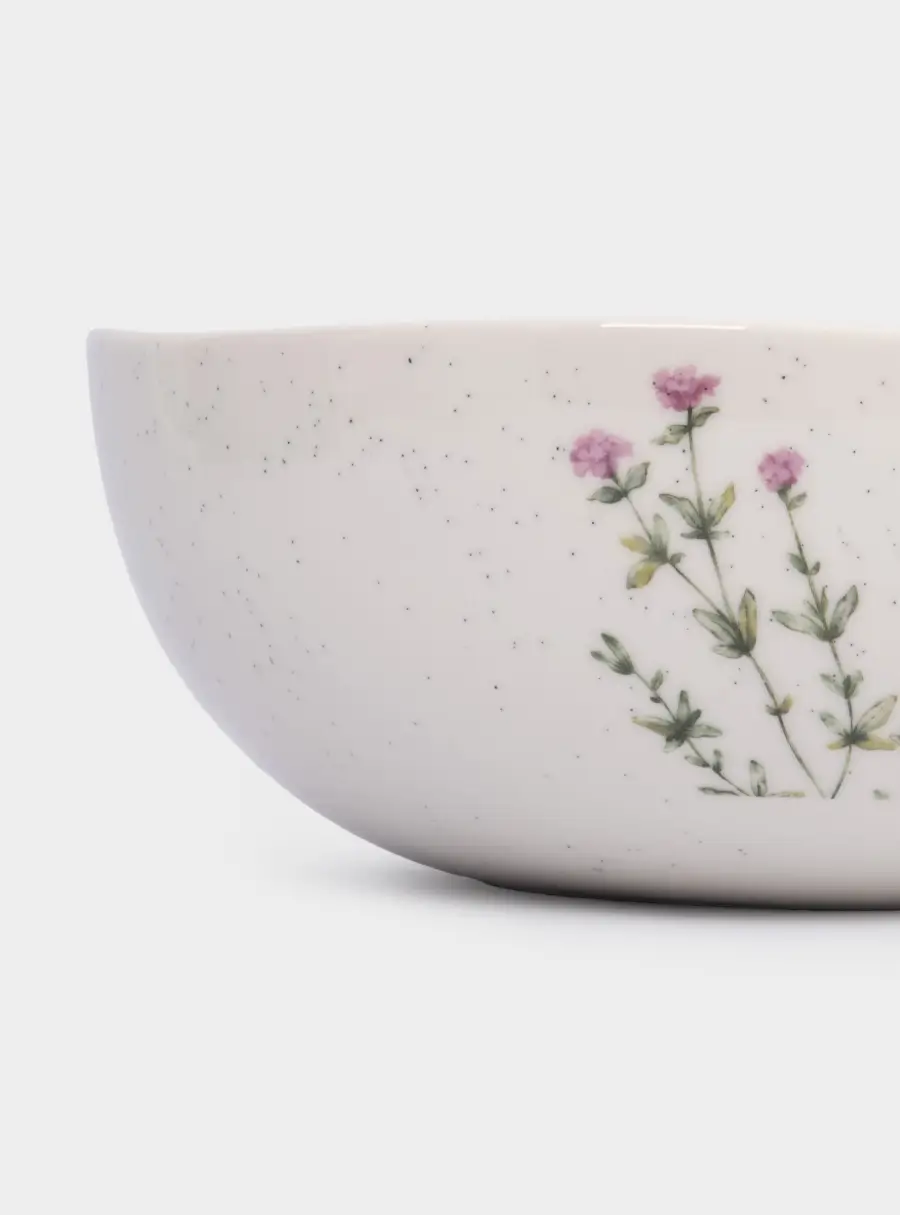 Салатник, 22х9 см, 2 л, фарфор N, белый, в крапинку, Чабер, Herbarium new, image-4