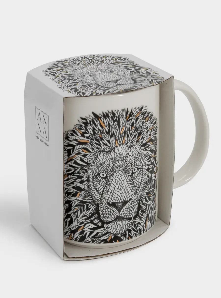 Кружка, 500 мл, фарфор N, белая, Лев, Wild ,image-4