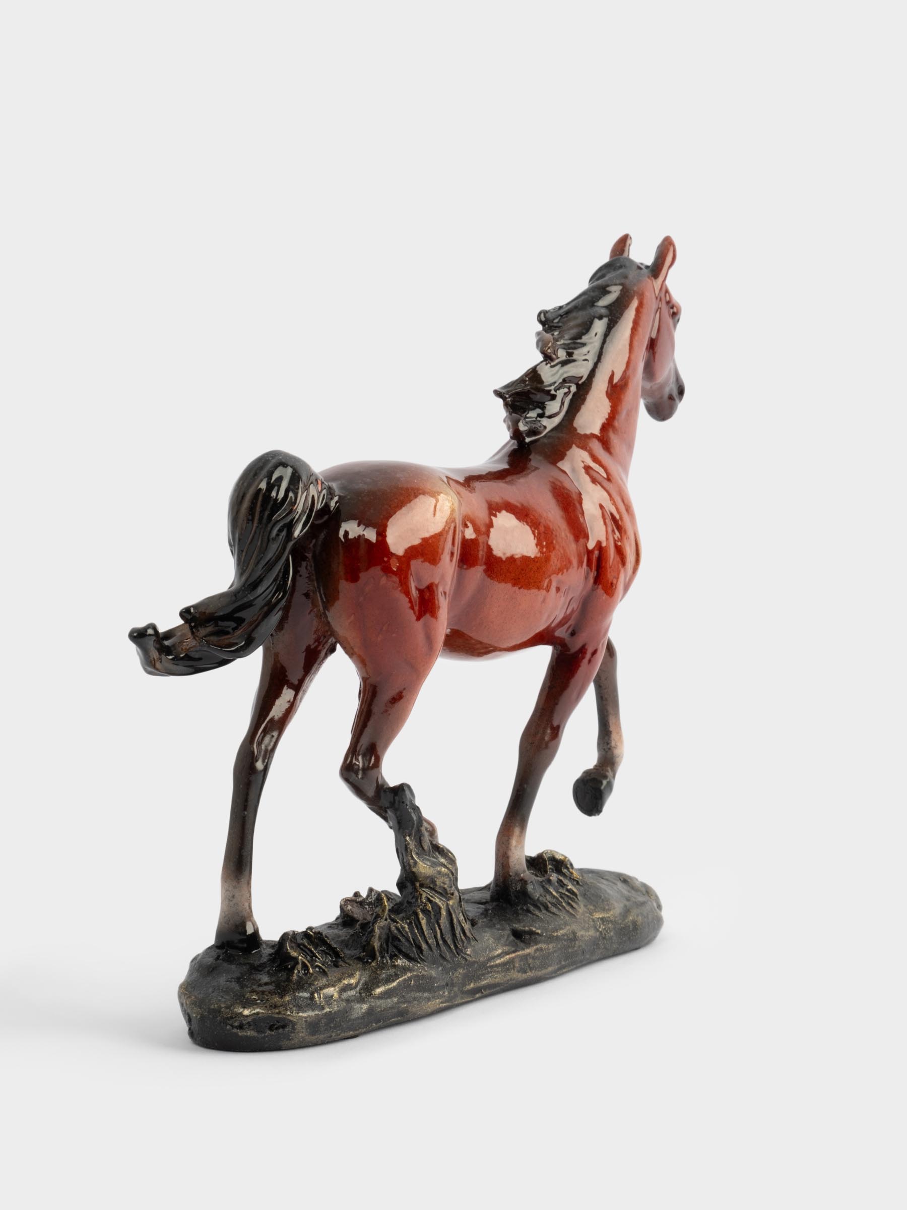 Статуэтка, 22 см, полирезин, коричневая, Бегущая лошадь, Horse, image-2