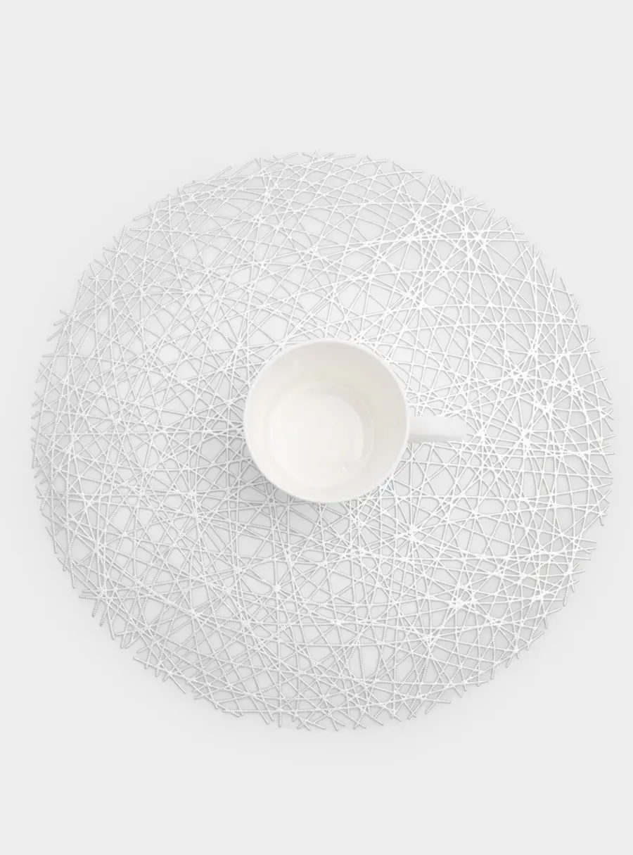 Салфетка под приборы, 38 см, ПВХ, круглая, серебристая, Positano ,image-3