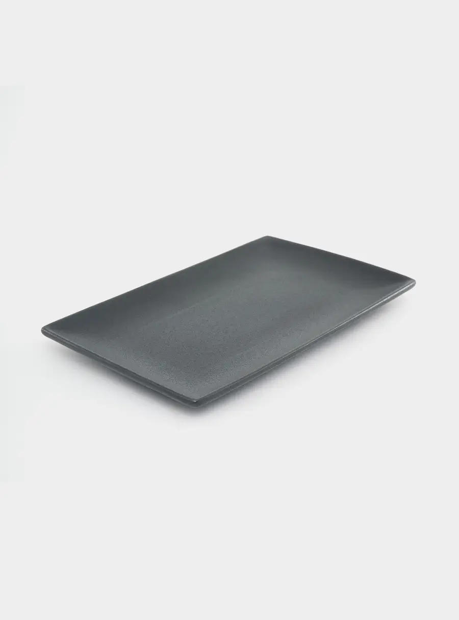 Блюдо, 27.5x16 см, прямоугольное, чёрное, Икра ,image-1