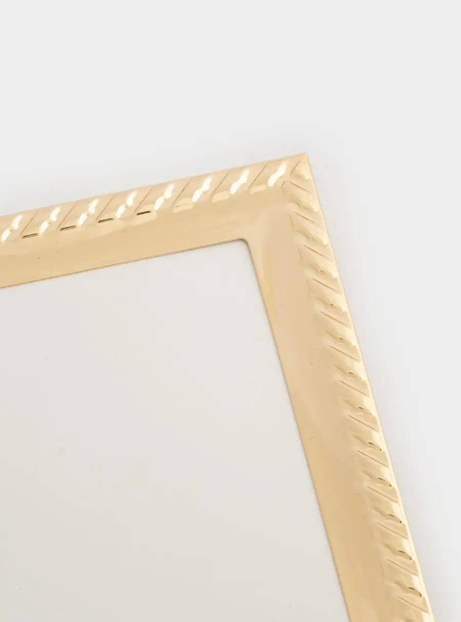 Фоторамка, 14х19 см, металл/стекло, золотистая, Ребристый кант, Museum, image-4