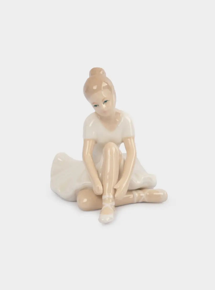 Статуэтка, 10 см, фарфор P, молочно-белая, Балерина, Lady ,image-0