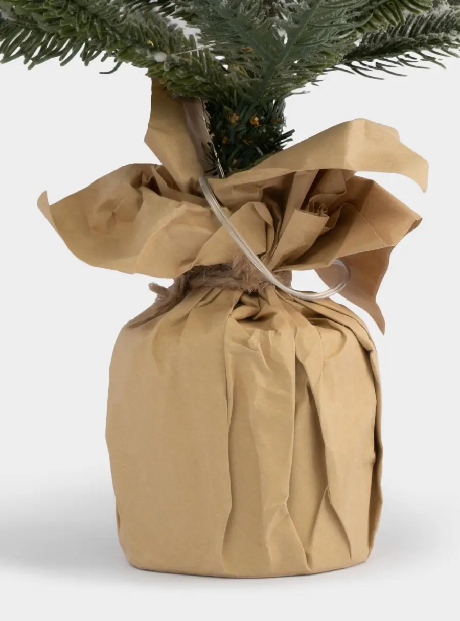 Ель искусственная, 60 см, в крафте, с подсветкой, полиэтилен, Interior natural, image-4