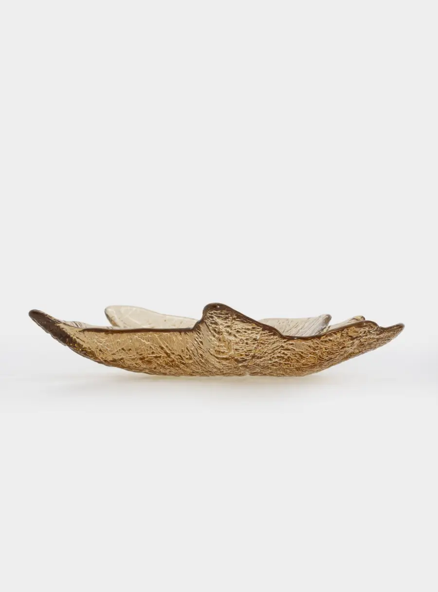 Блюдо, 22х23 см, стекло, янтарное, Кленовый лист, Autumn forest, image-6