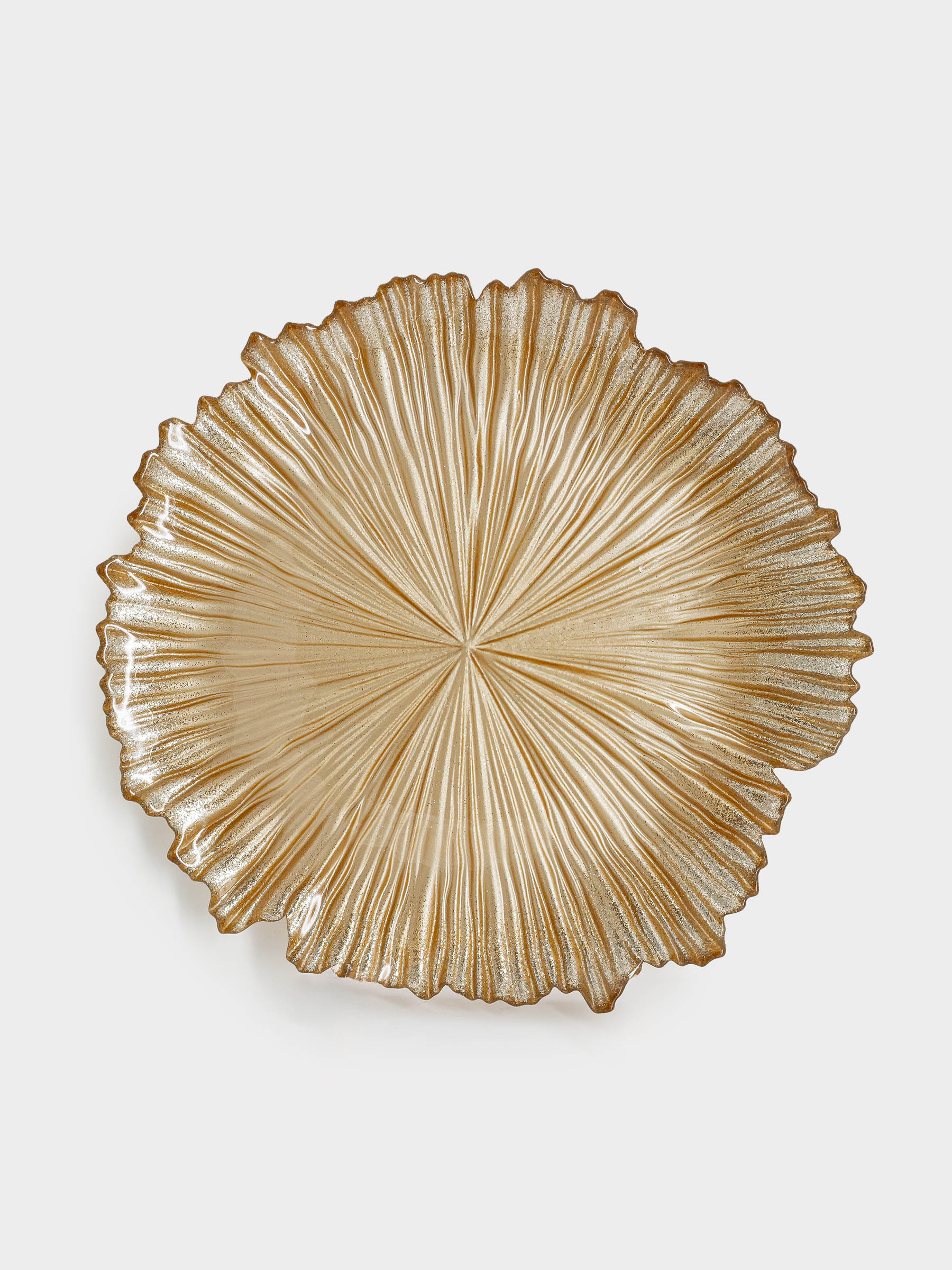 Тарелка обеденная, 28 см, стекло Р, золотистая, Ray, image-0