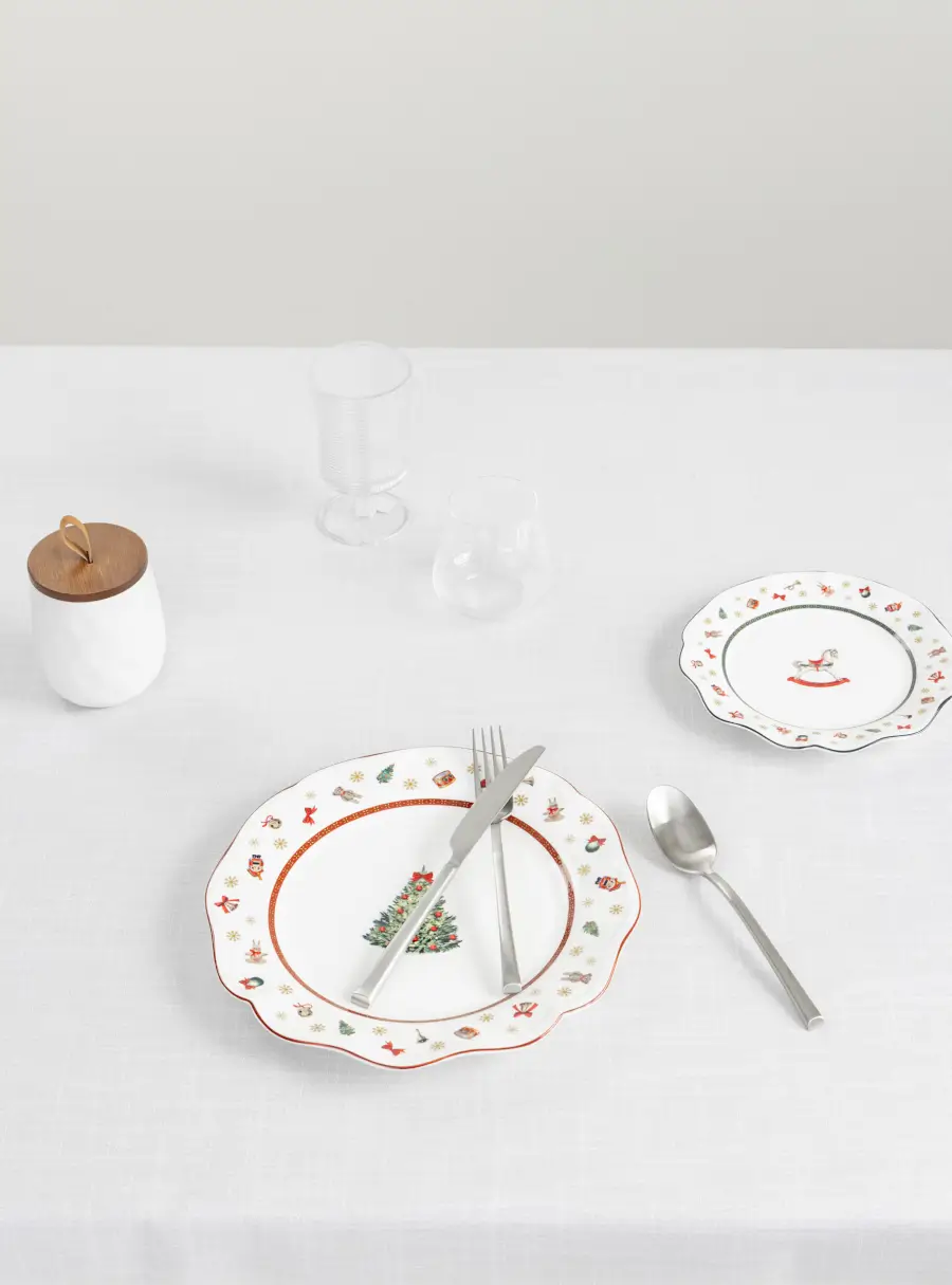 Скатерть, 160х160 см, полиэстер, бело-серебристая, Floe ,image-2