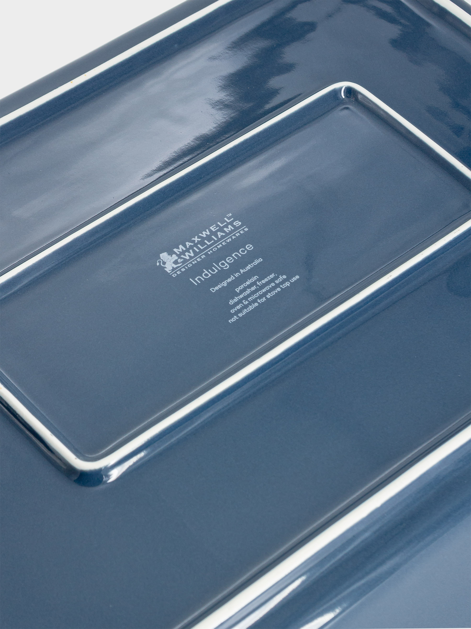 Форма для запекания, 32х22 см, фарфор P, прямоугольная, синяя, Indulgence, image-6
