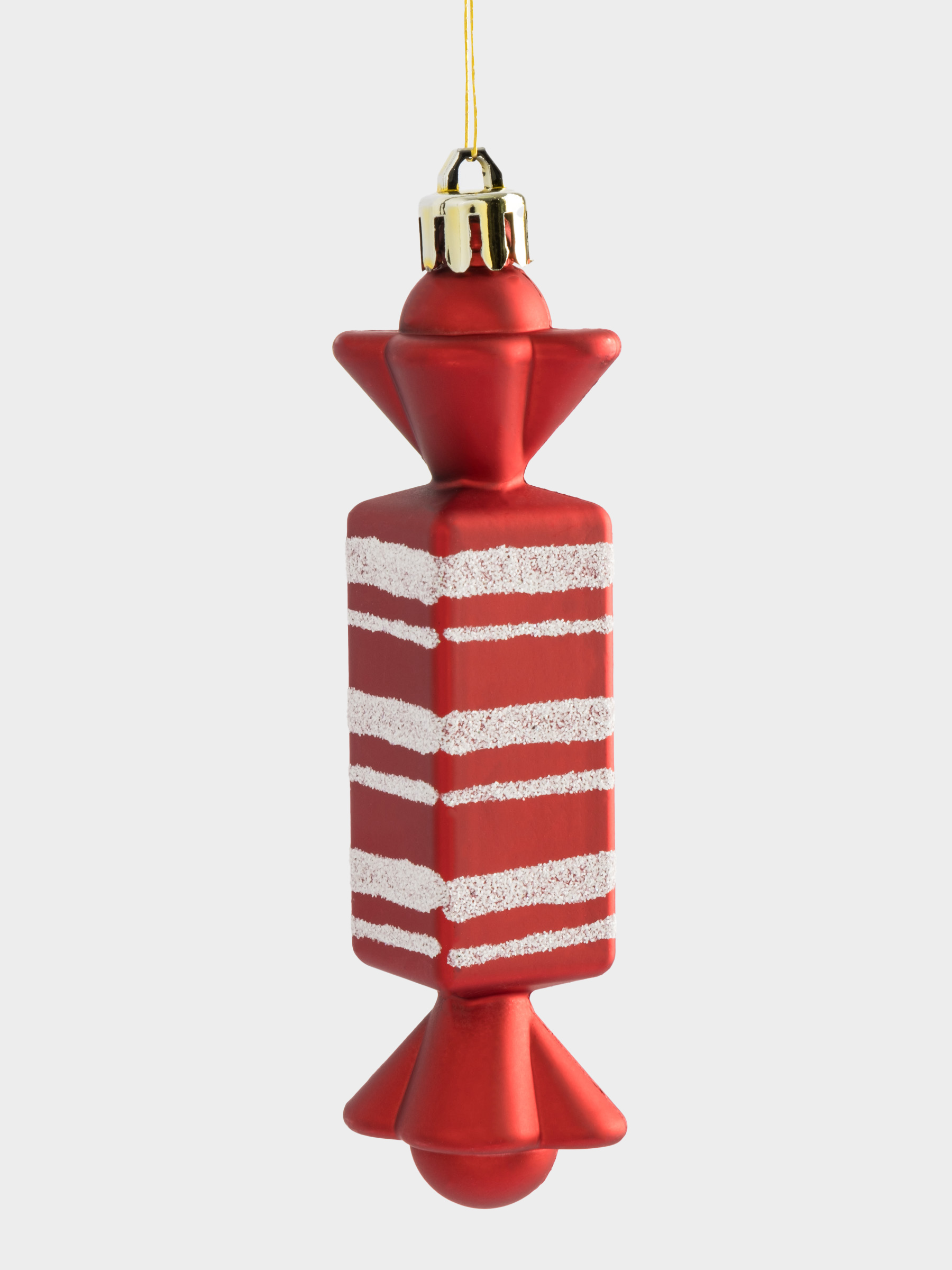 Игрушка елочная, 2 шт, 3х12 см, пластик, красная, Конфеты, New year, image-5