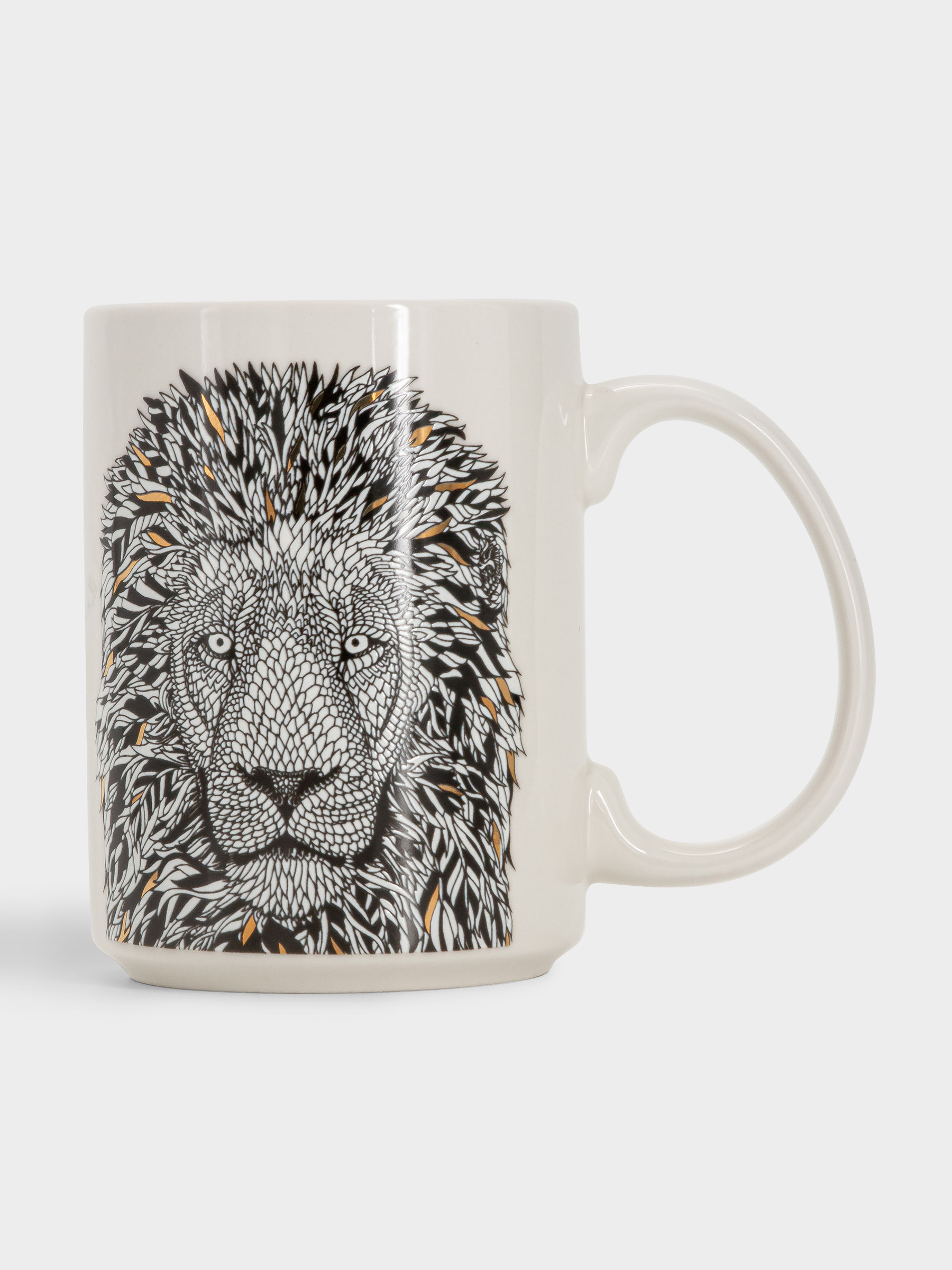 Кружка, 500 мл, фарфор N, белая, Лев, Wild, image-1