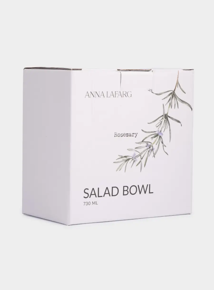 Салатник, 14х8 см, 730 мл, фарфор N, белый, в крапинку, Розмарин, Herbarium new, image-6