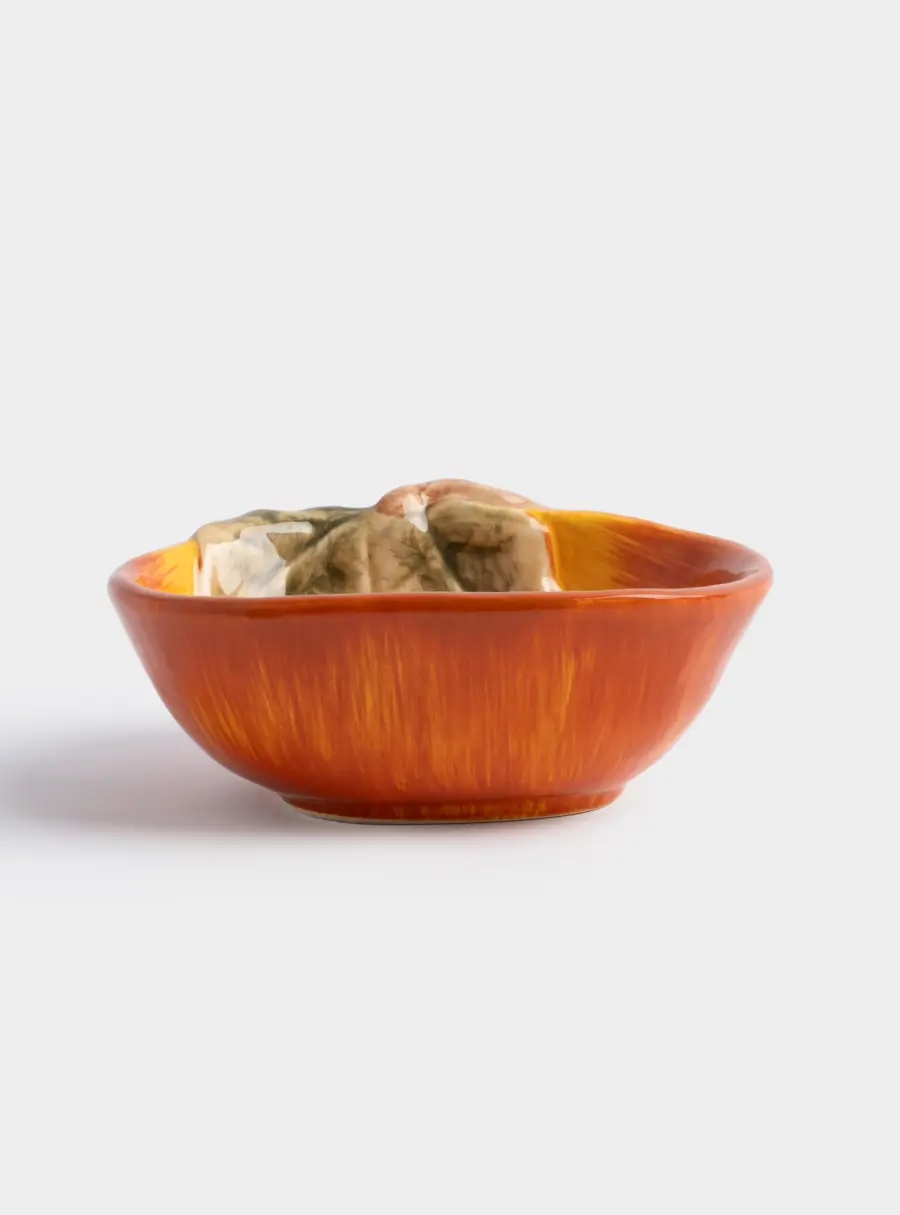 Пиала, 14х5 см, керамика, оранжево-зеленая, Тыква, Bright pumpkin ,image-0