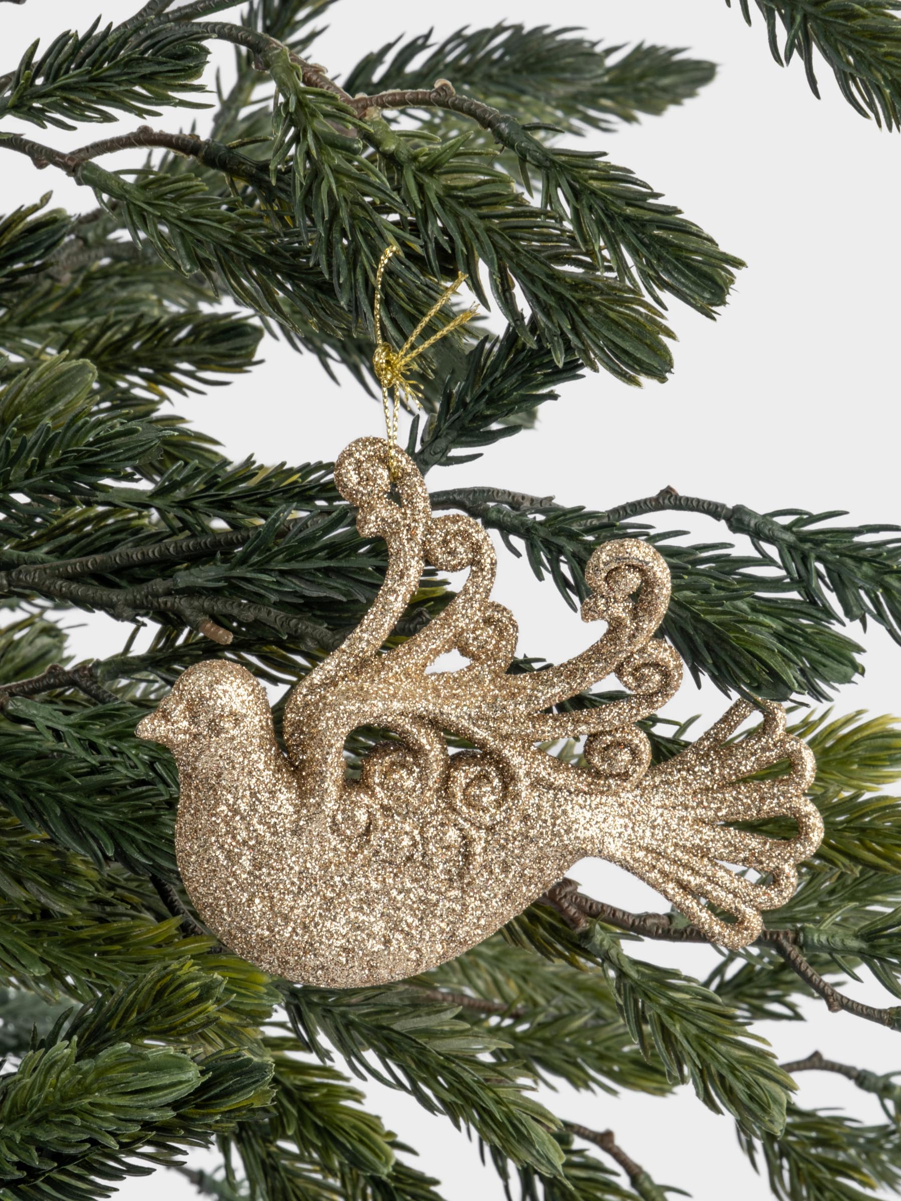 Игрушка елочная, 11х9 см, пластик, шампань, Голубка, New year, image-2