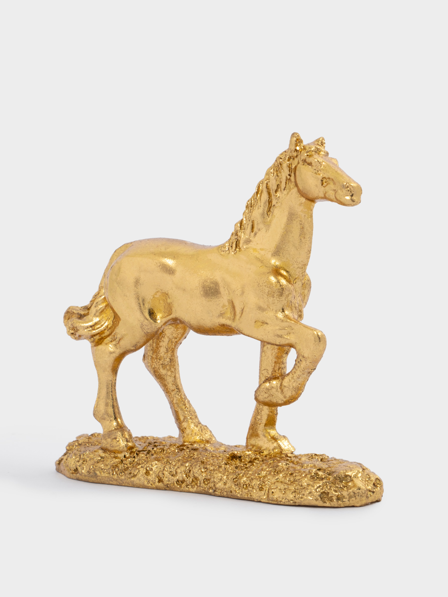 Статуэтка, 9 см, полирезин, золотистая, Лошадь, Horse, image-2