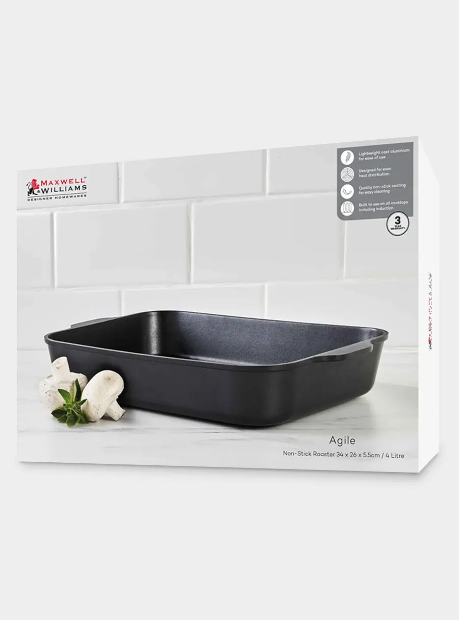 Форма для запекания, 34x26x5.5 см, чёрная, с покрытием, Agile, image-2