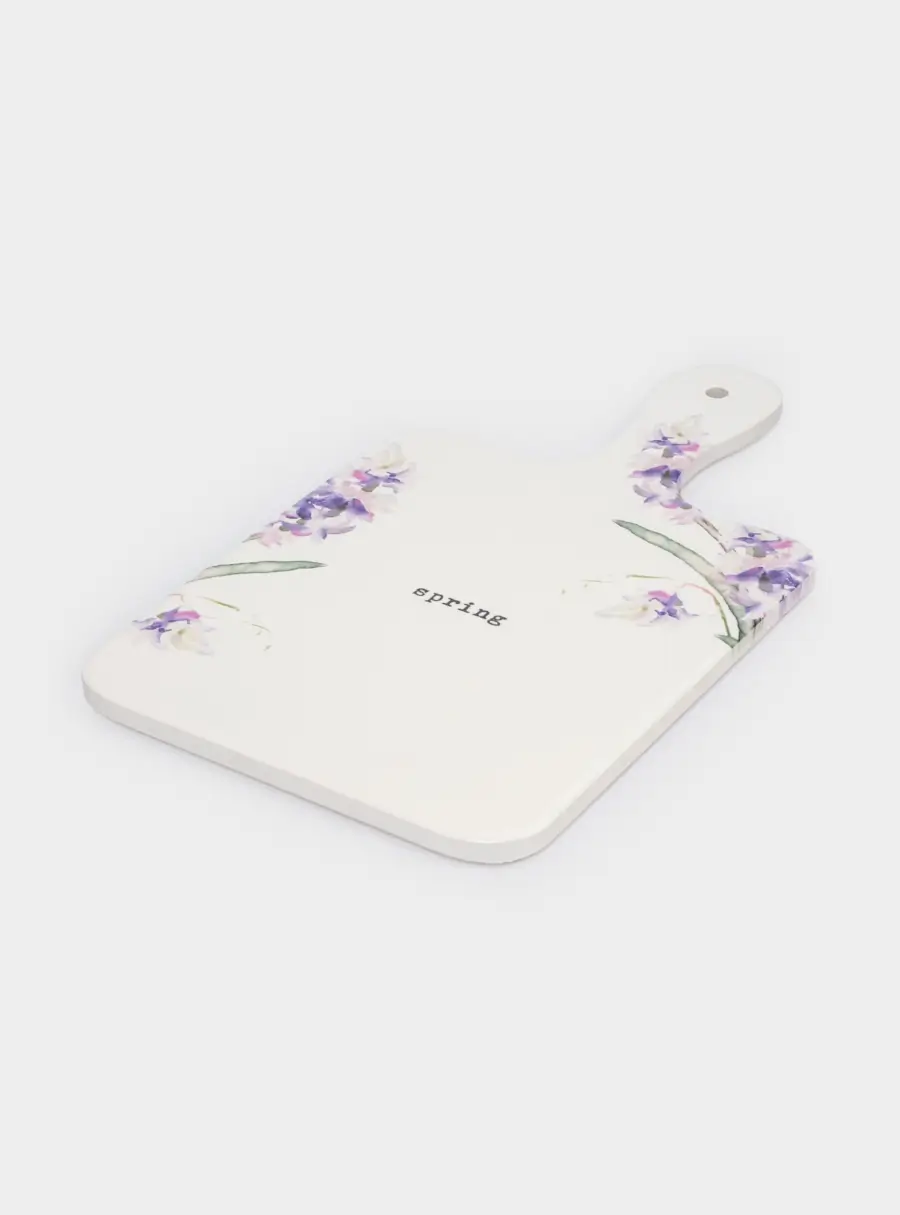 Подставка под горячее, 15x26 см, с ручкой, керамика/пробка, белая, Сирень, Meadow ,image-3