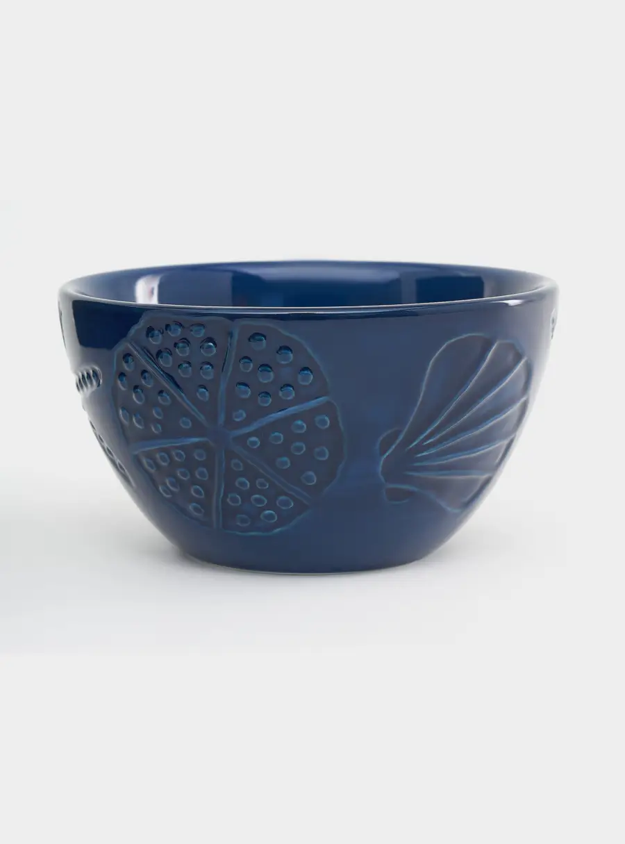 Набор, 2 пр, блюдо/салатник, керамика К, белое/синий, Синие кораллы, Blue Coral ,image-3