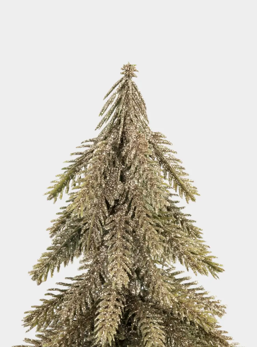 Ель искусственная, 20 см, полиэтилен, шампань, New year, image-1