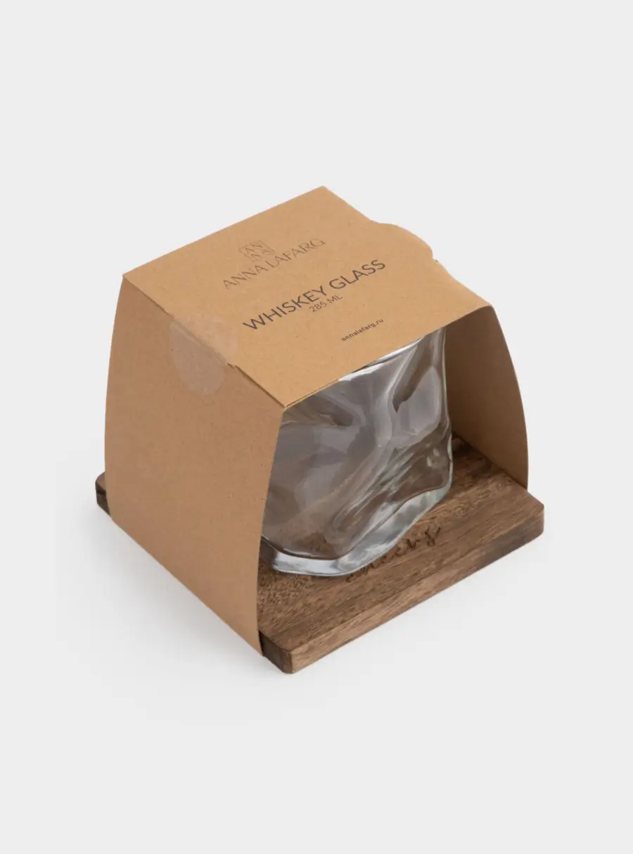 Стакан для виски, 245 мл, на подставке, стекло/дерево, Piano, image-7