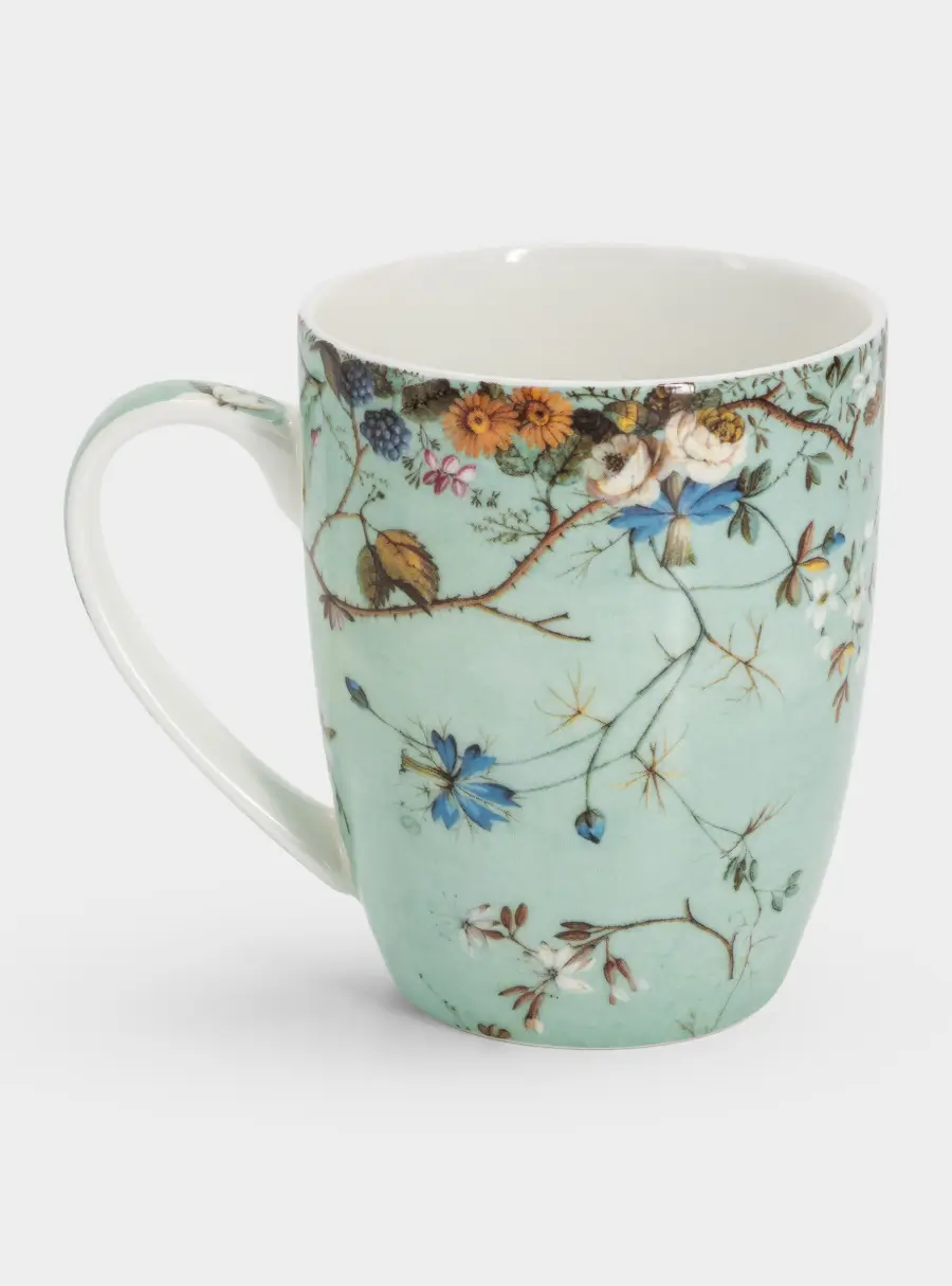 Кружка, 400 мл, фарфор F, голубая, Луговые цветы, William Kilburn, image-6