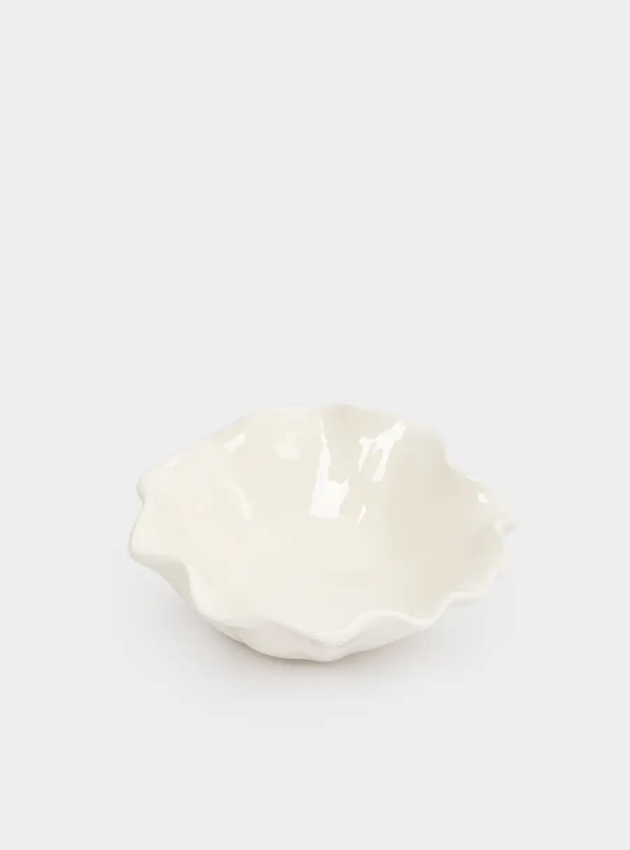 Салатник, 19х18х7 см, 420 мл, керамика, молочный, Мятый эффект, Barkhan ,image-3