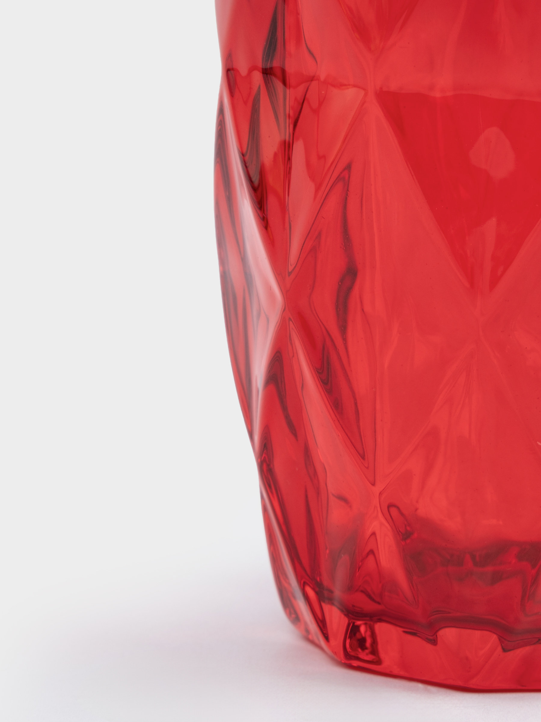 Стакан, 10 см, 270 мл, стекло, красный, Diamond color, image-4