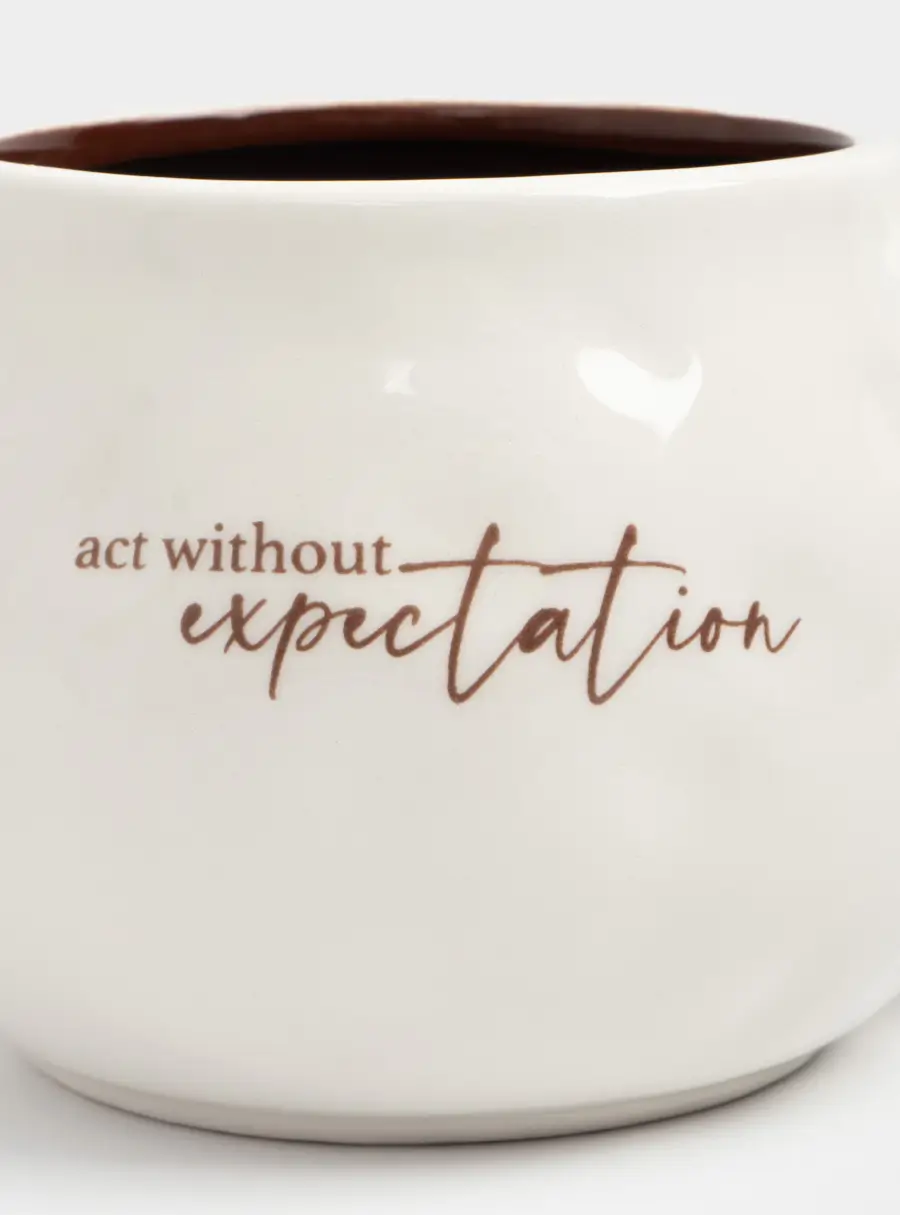 Кружка, 460 мл, керамика, бело-бордовая, Мятый эффект, Действуй, Message, image-1