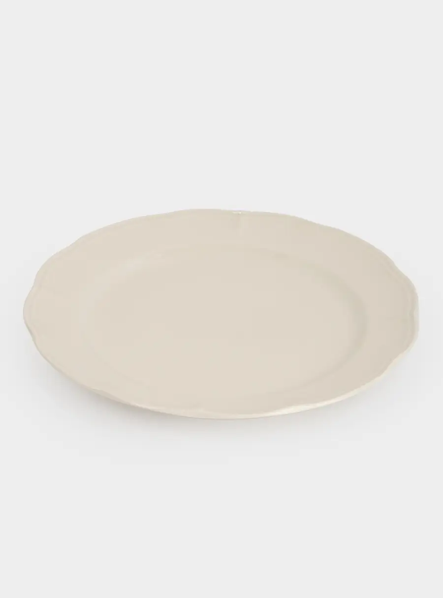 Тарелка обеденная, 27 см, фарфор P, молочная, Rustic ,image-1