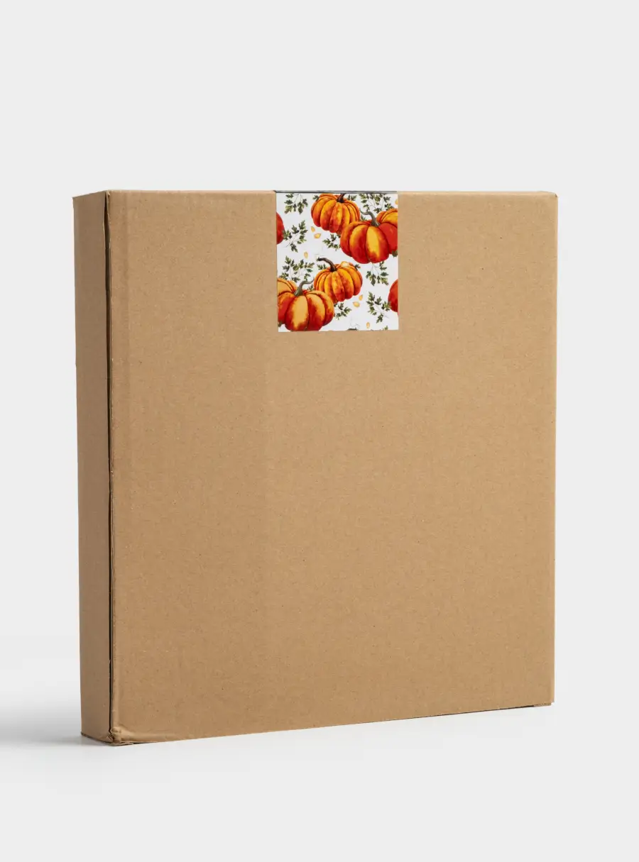 Блюдо, 22 см, керамика, оранжево-зеленое, Тыква, Bright pumpkin, image-5