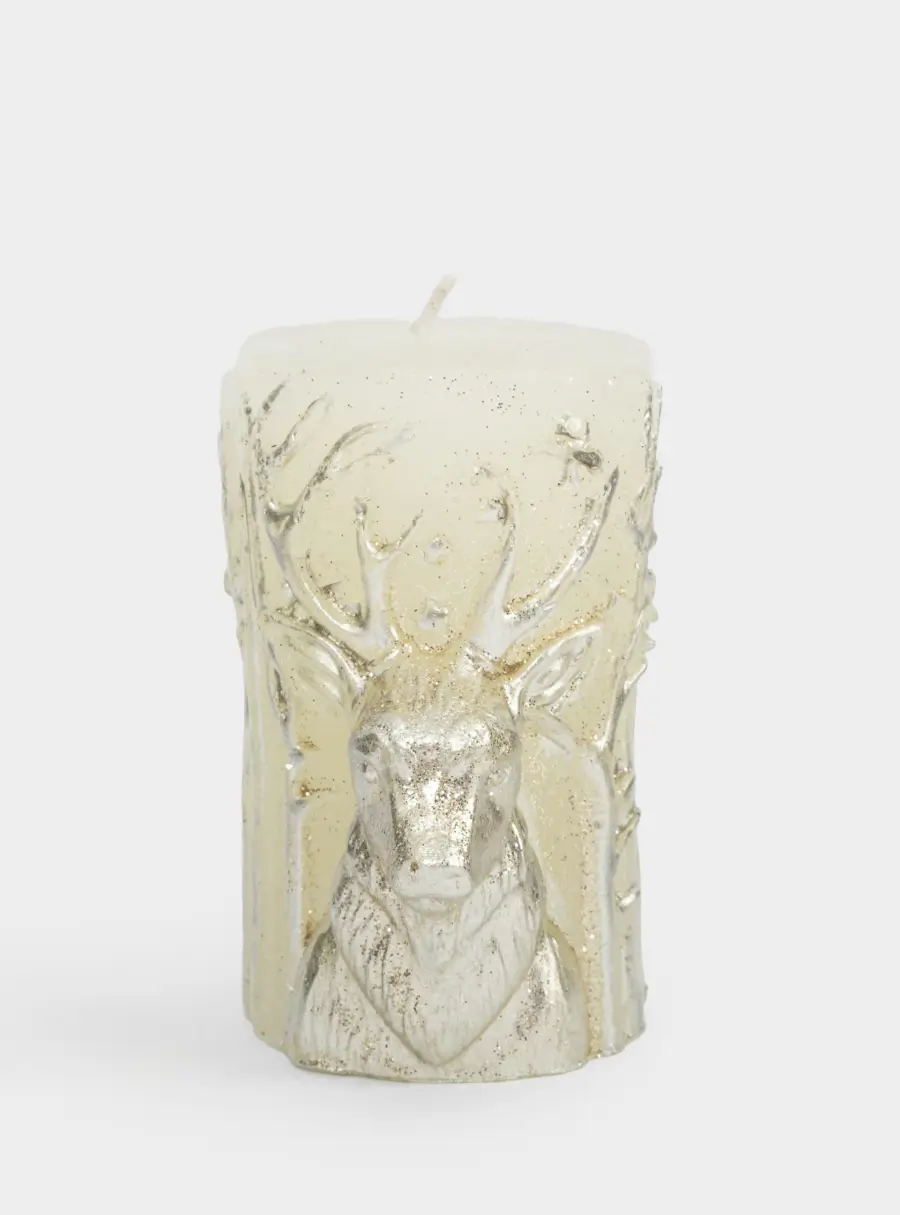 Свеча, 9 см, молочная, Олень, Deer ,image-1