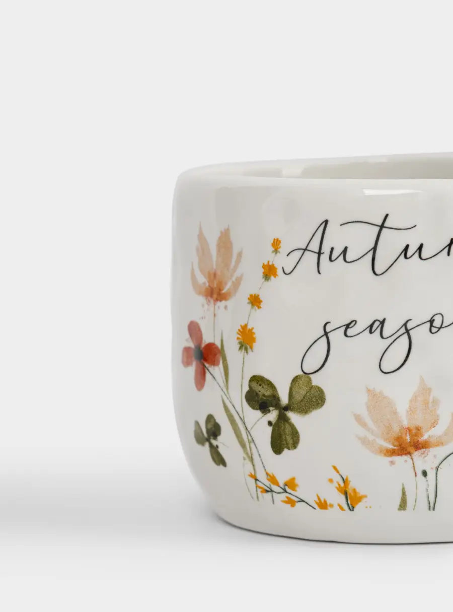 Кружка, 450 мл, керамика D, молочная, Цветы и листья, Autumn motifs ,image-2