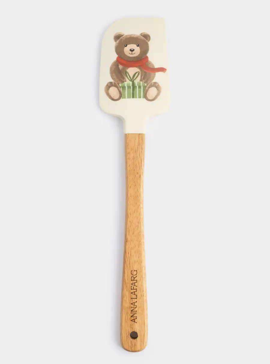 Набор для выпечки, 4 пр, лопатка/формы, силикон/дерево/сталь, Медведь и елка, New year ,image-1