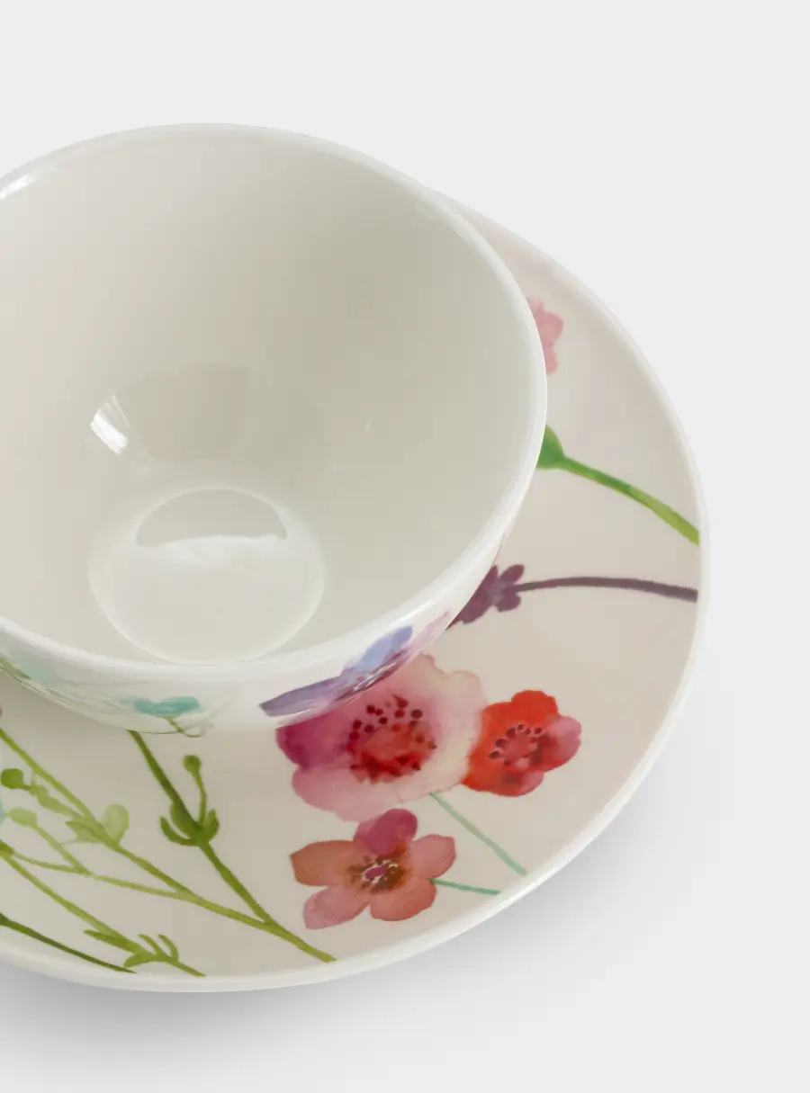 Чашка с блюдцем, 200 мл, Лесные цветы ,image-2