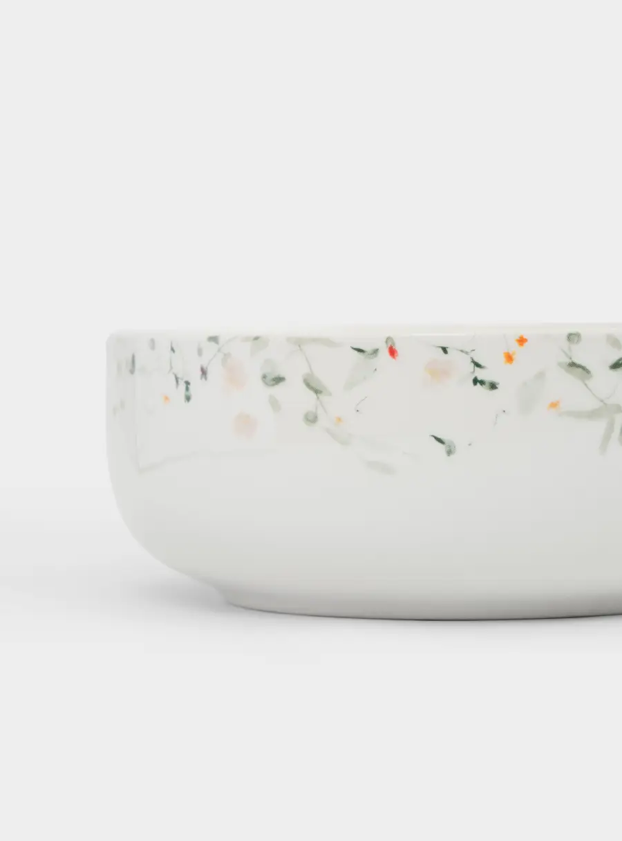 Салатник, 16х6 см, 700 мл, фарфор N, белый, Цветы и листья, Primrose ,image-3