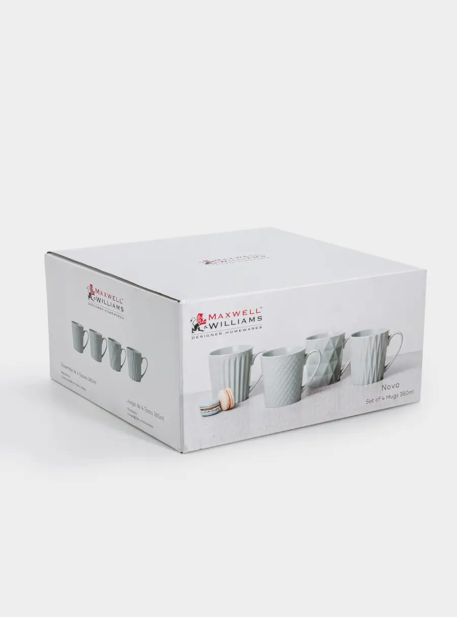Набор кружек, 4 пр, 380 мл, голубые, Nova, image-7