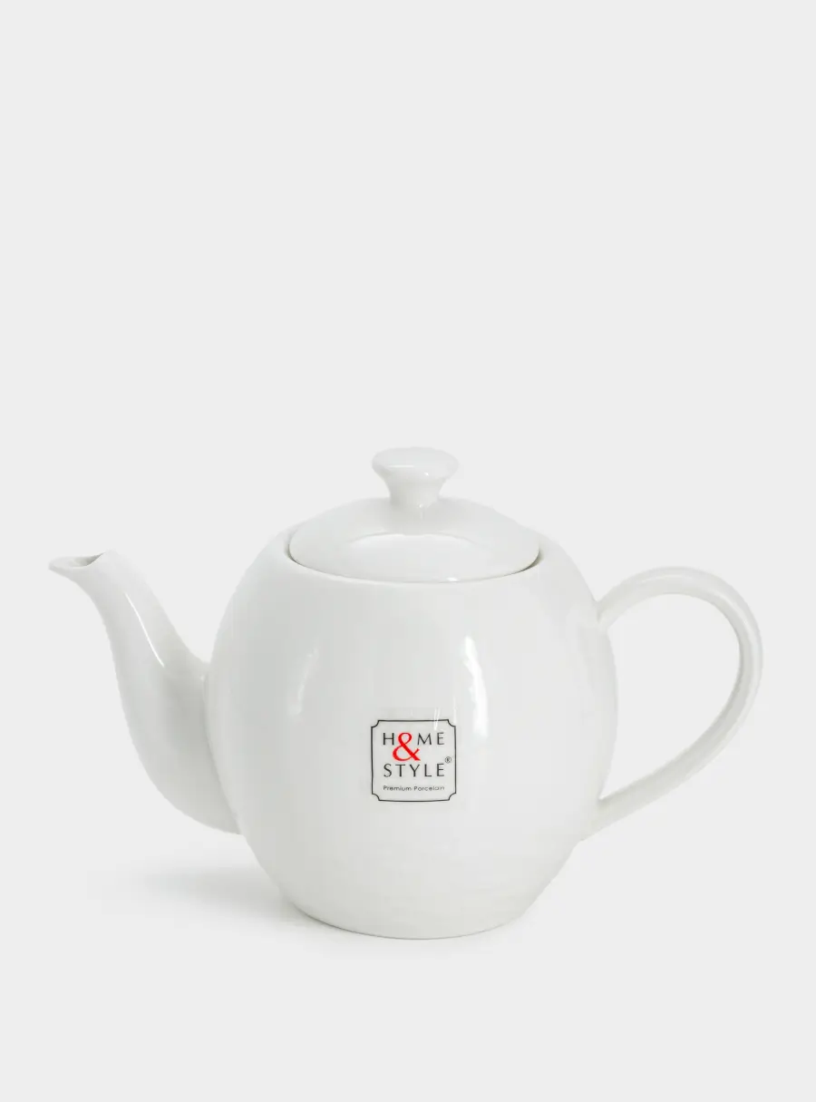Чайник заварочный, 850 мл, фарфор P, белая, Мятый эффект, Rock, image-6