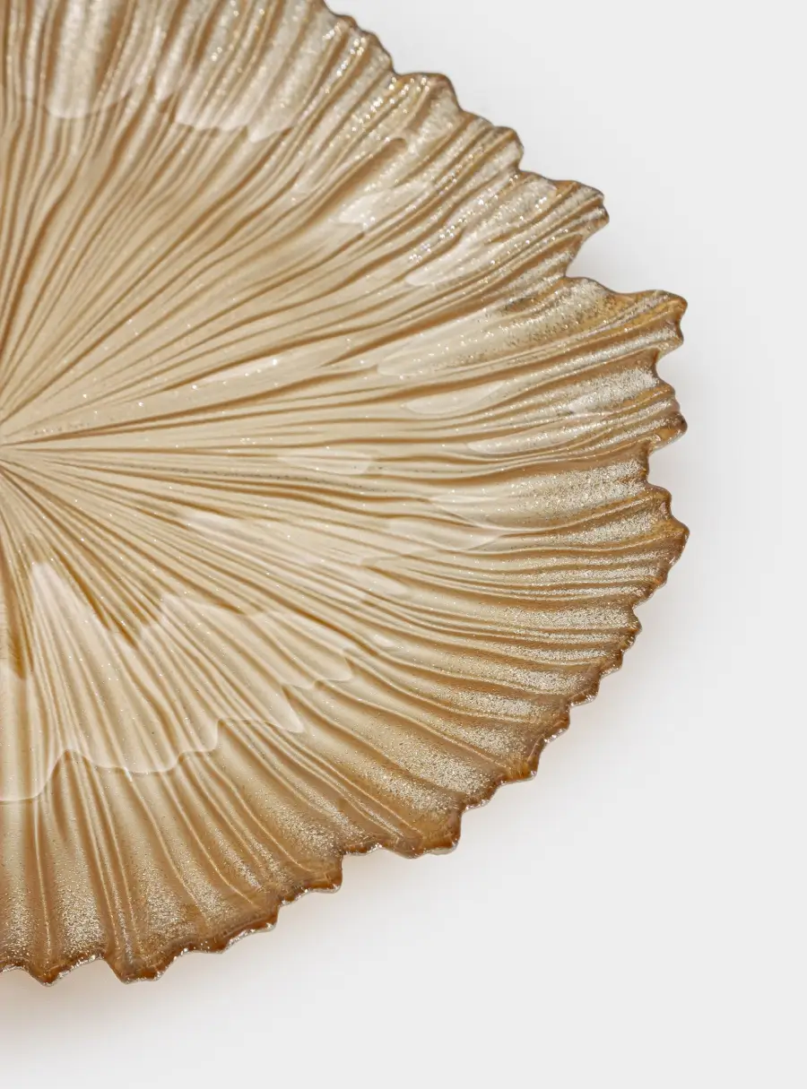 Тарелка обеденная, 28 см, стекло Р, золотистая, Ray, image-5