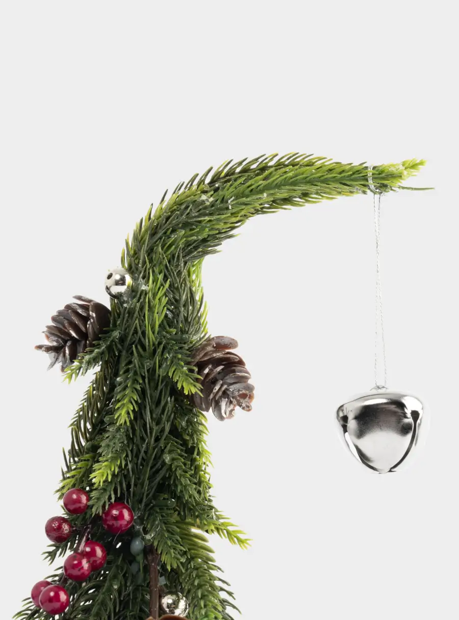 Ель искусственная, 29 см, полиэтилен/пенопласт, Шишки и ягоды, Interior natural, image-2
