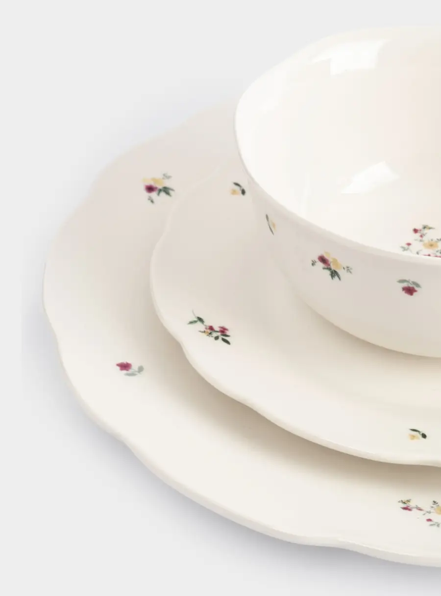 Сервиз обеденный, 6 перс, 18 пр, фарфор N, белый, Цветы, Meadow ,image-1