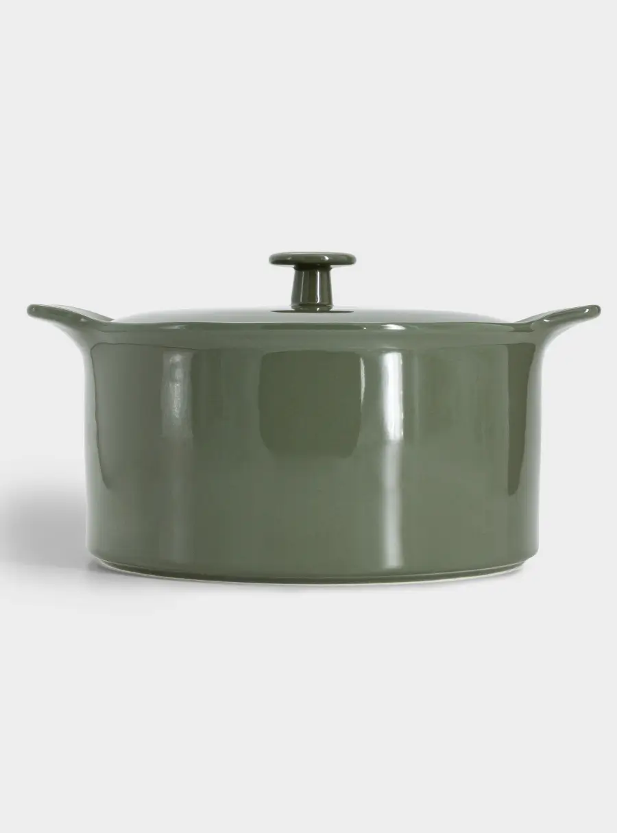 Кастрюля, 3 л, с крышкой, фарфор P, серо-зеленая, Indulgence, image-4
