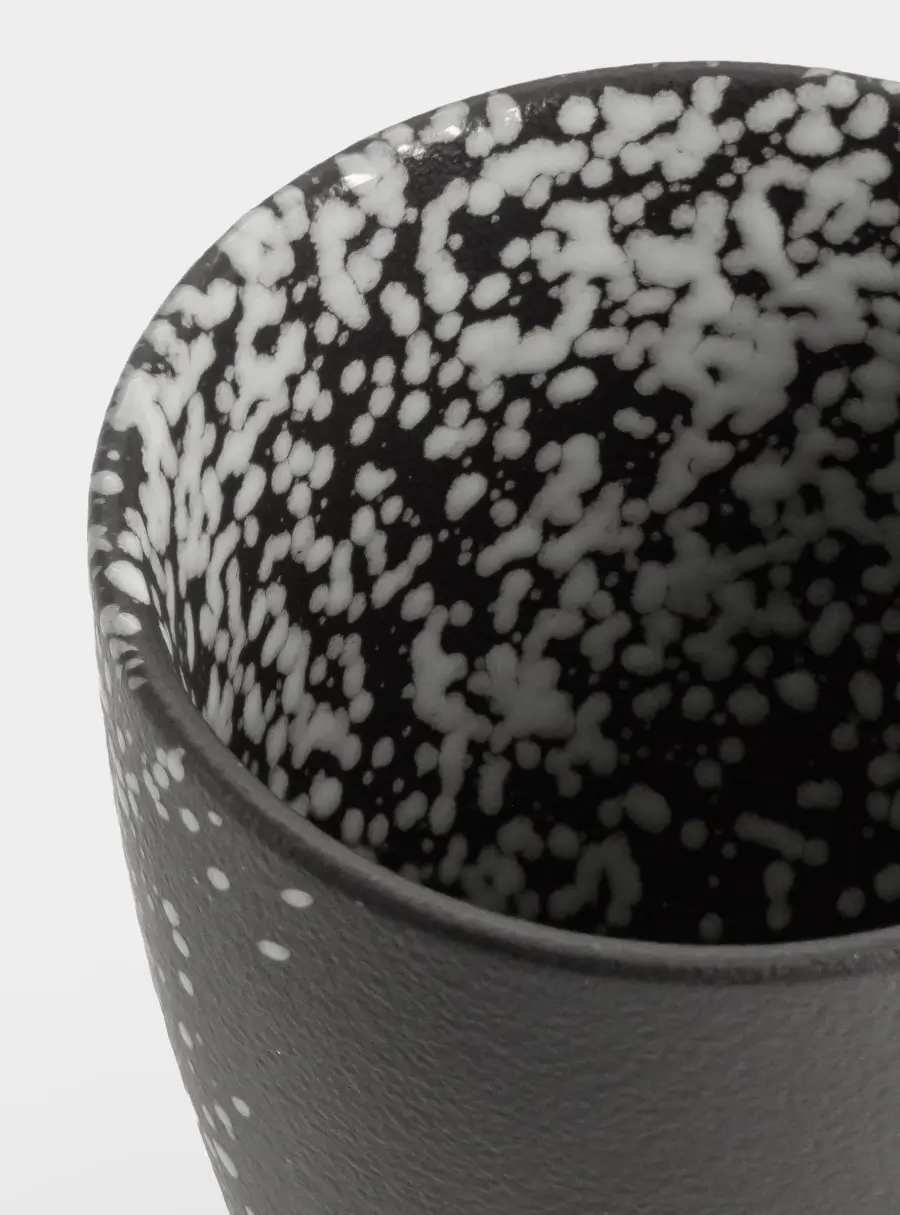 Кружка, 400 мл, фарфор P, черная, в белую крапинку, Caviar Galaxy, image-5