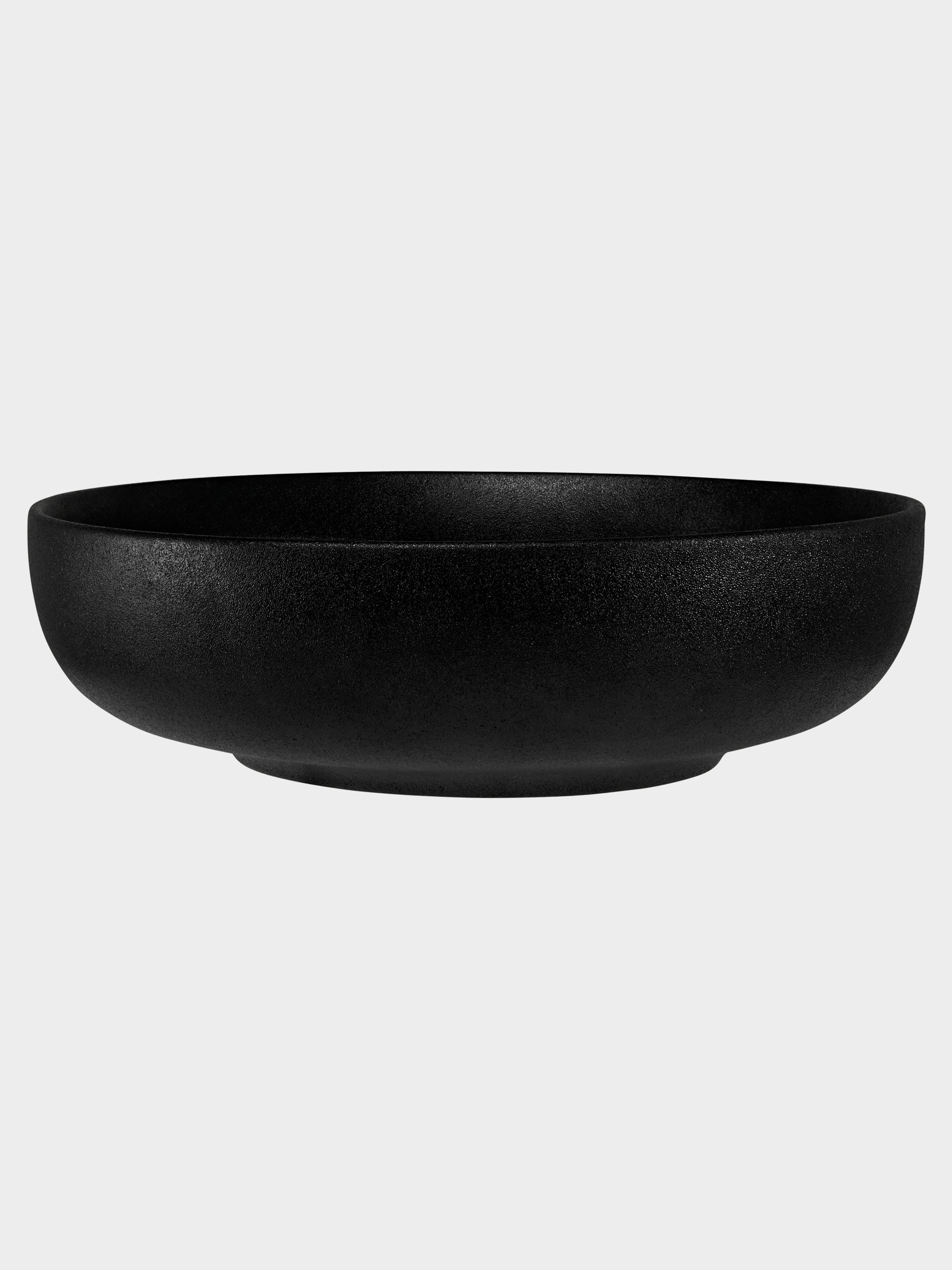 Салатник, 27х8 см, 2,5 л, фарфор P, черный, матовый, Caviar Black, image-0