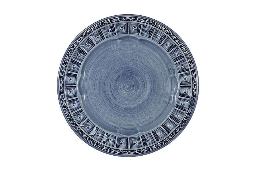 Тарелка закусочная Augusta синяя, 22 см