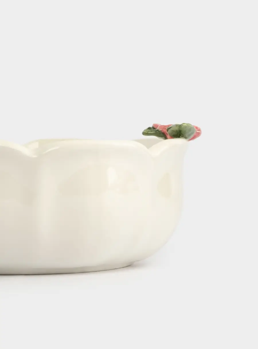 Салатник, 16х6 см, 690 мл, керамика, молочный, Цветок, Gentle flower ,image-3