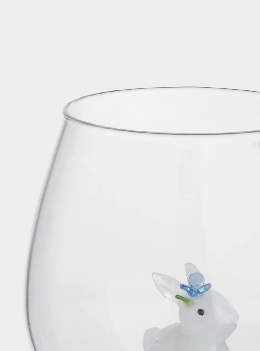 Кружка, 450 мл, стекло Б, Кролик с цветком, Easter ,image-3